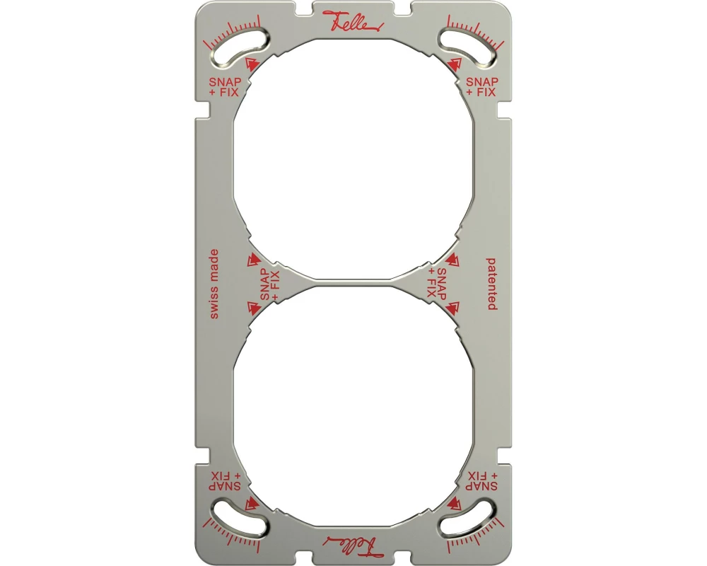 Feller EDIZIOliv Befestigungsplatte 2 x 1 oder 1 x 2 Senkrecht oder Waagrecht