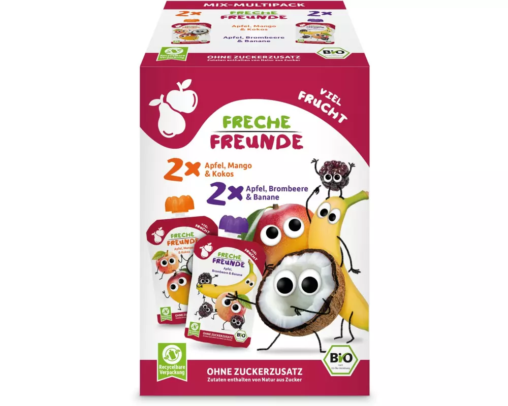 Freche Freunde Viel Frucht-Mix BIO 4 x 100 g