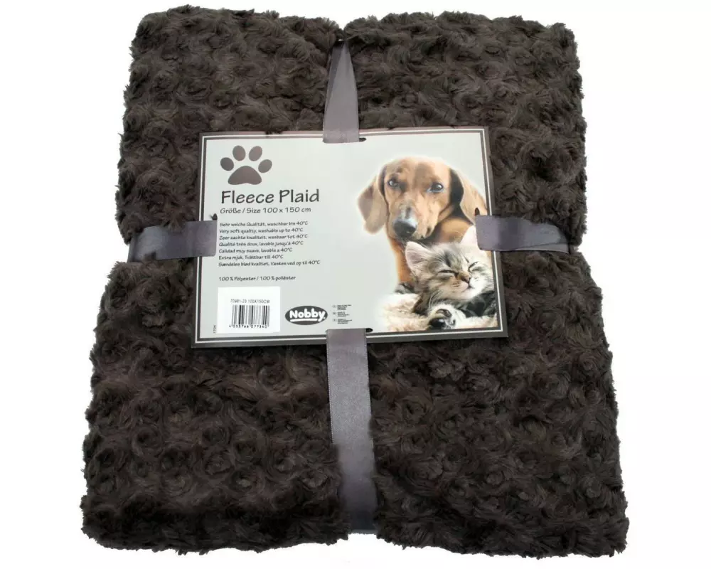 Nobby Hunde-Fleecedecke SuperSoft Braun, 100 x 150 cm