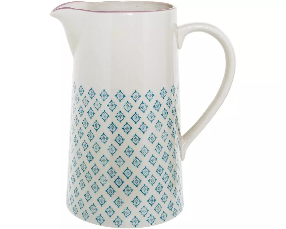 Bloomingville Krug Patrizia 2 l, Hellblau/Weiss