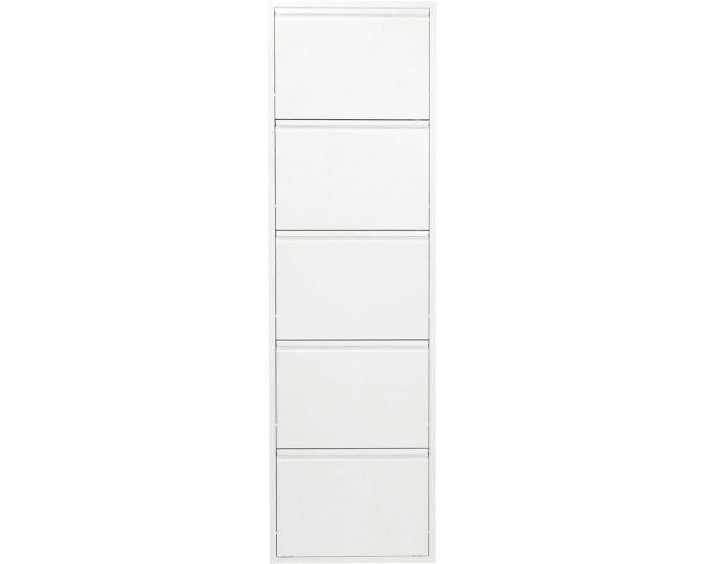 Kare Schuhschrank Caruso 5-er, 50 x 170 cm, Weiss