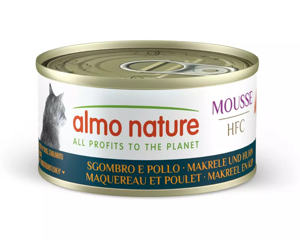 Almo Nature Nassfutter HFC Mousse Makrele und Huhn 70 g