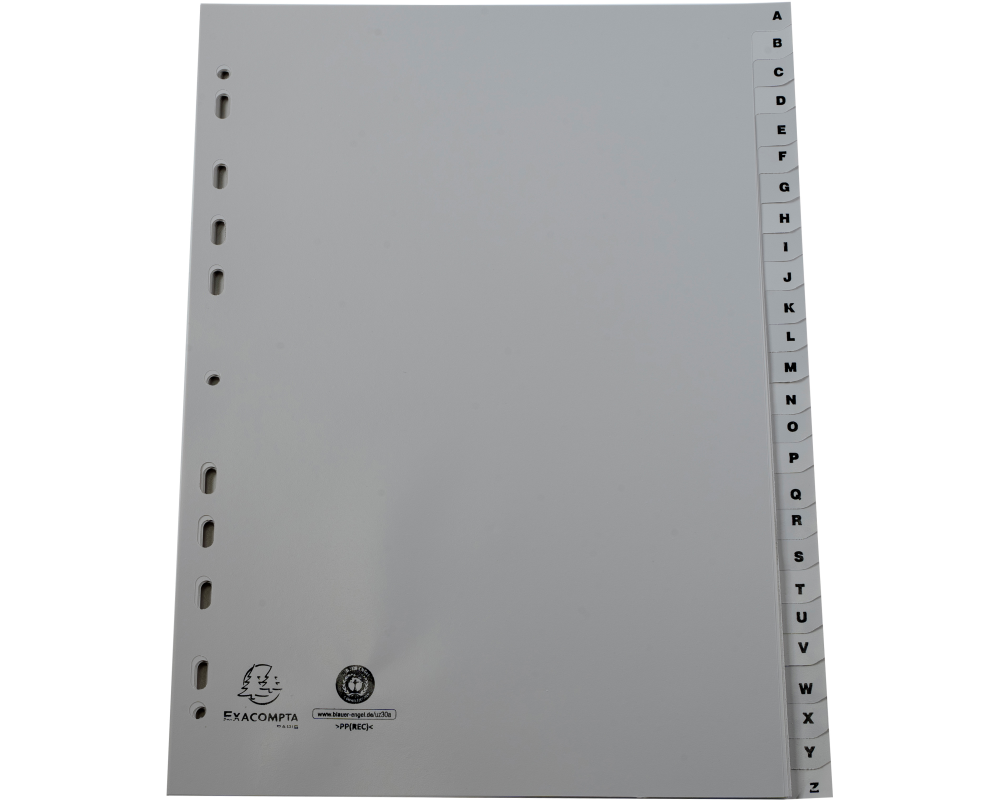 BIELLA Register PP A4 1726E grau A-Z 26-teilig