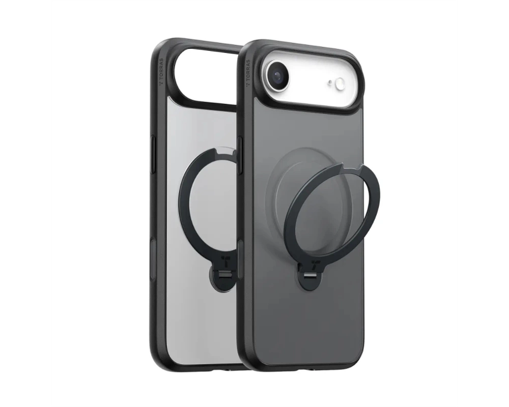 Torras Ostand 360° Schutzhülle, iPhone 17 Air, MagSafe, schwarz