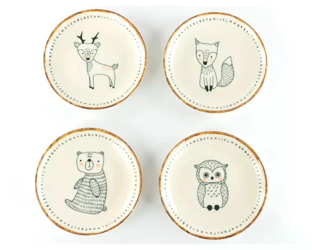 creaTable Freunde des Waldes Steinzeug Mehrfarbig 21 cm