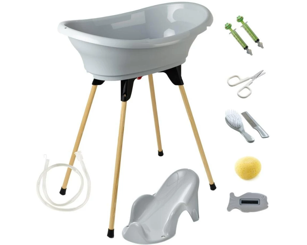 Thermobaby Badewannen-Set Vasco 9in1 Grau