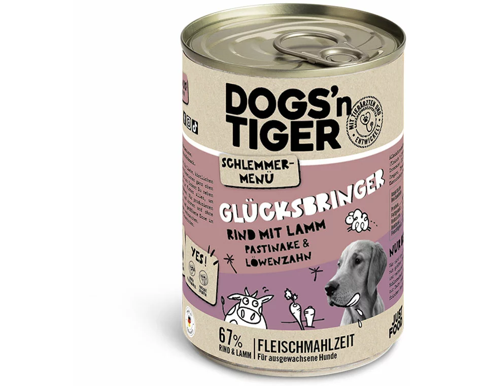 Dogs'n Tiger Schlemmermenü Hund Glücksbringer 400g