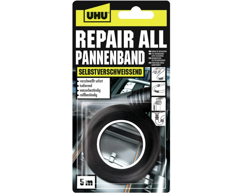 UHU Pannenband Repair All 19 mm x 5 m, Schwarz