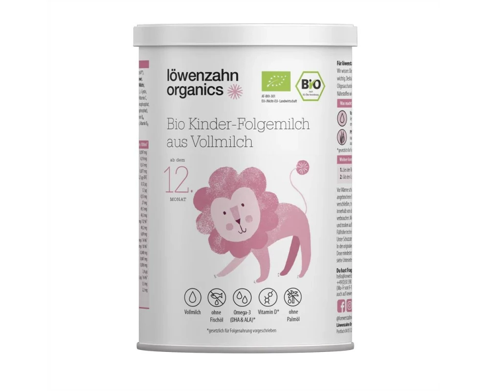 löwenzahn organics Bio Kinder-Folgemilch aus Vollmilch, 400 g