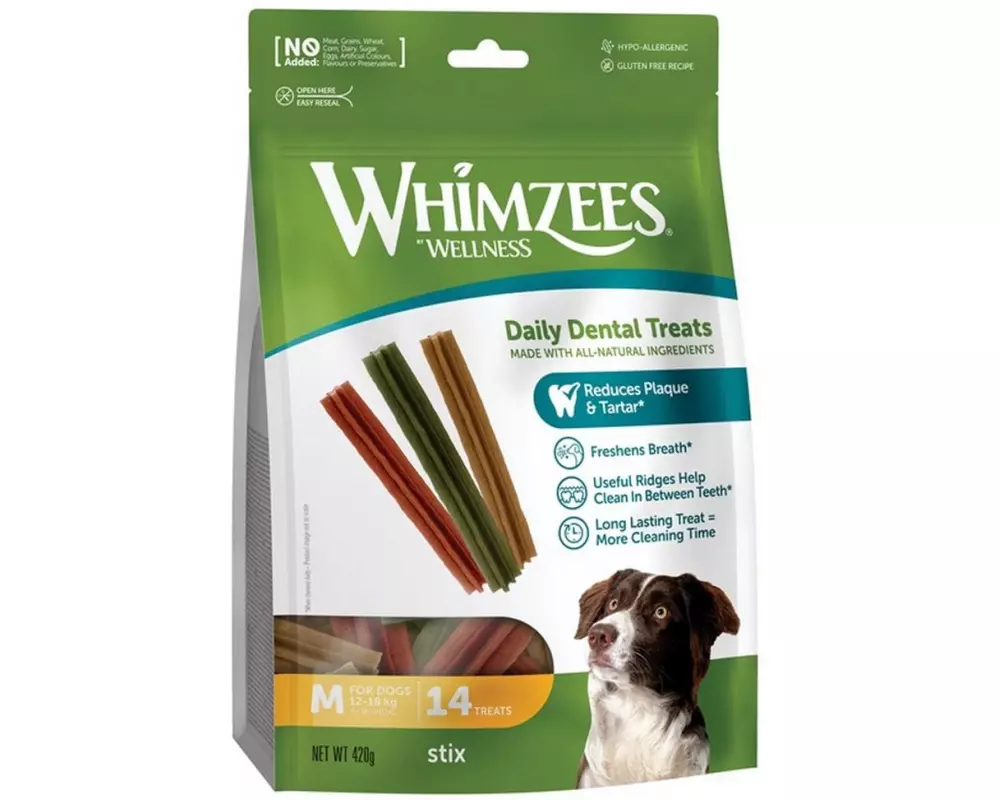 Whimzees Kausnack Stix M, 360 g