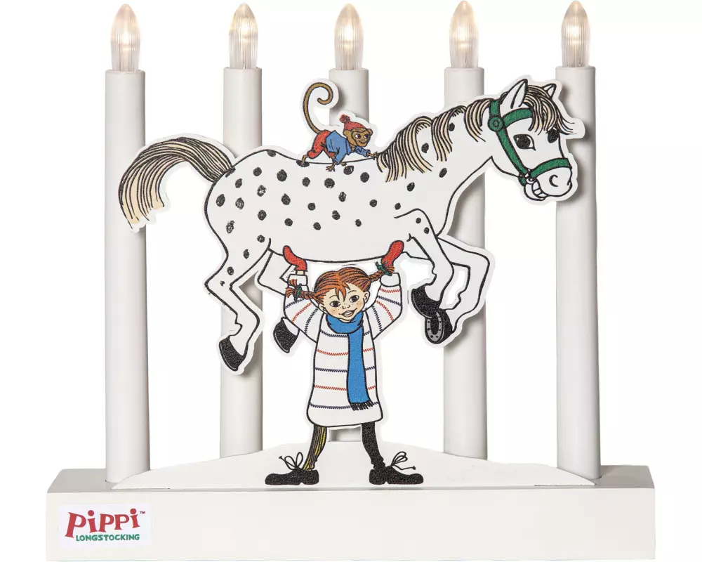 Star Trading Kerzenleuchter PIPPI Indoor, Weiss, 27.00 cm Höhe