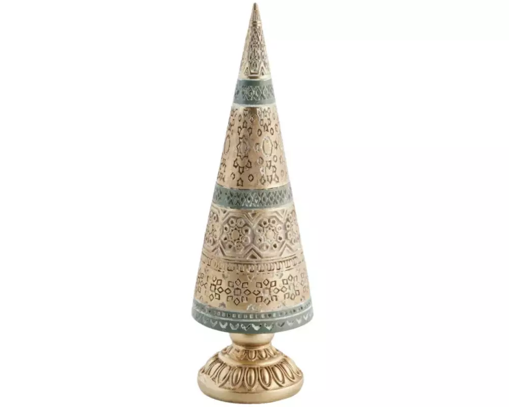 Lene Bjerre Weihnachtsbaum Alana 20.5 cm, Gold / Grau