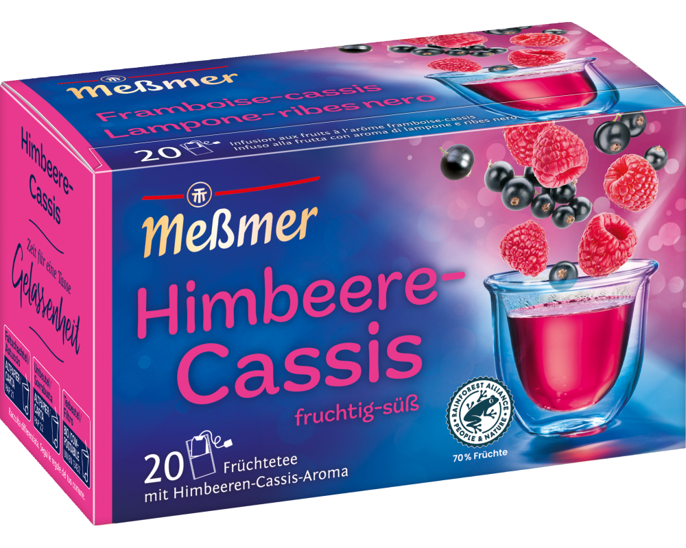 MESSMER Himbeere Cassis 10023902 Beutel 2.5g, 20 Stk.