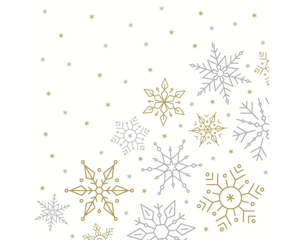 Paper + Design Weihnachtsservietten Glistering Snow 33 cm x 33 cm, 20 Stück
