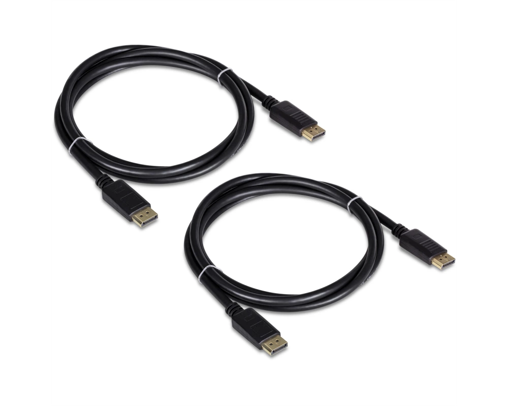 TRENDnet TK-DP06/2 DisplayPort 1.2 Kabel, 2er Pack, schwarz, 1,8 m