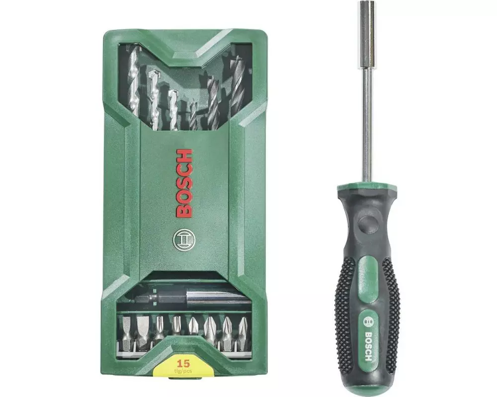 Bosch Bohr- und Bitset Mini X-Line, 15+1 Stück