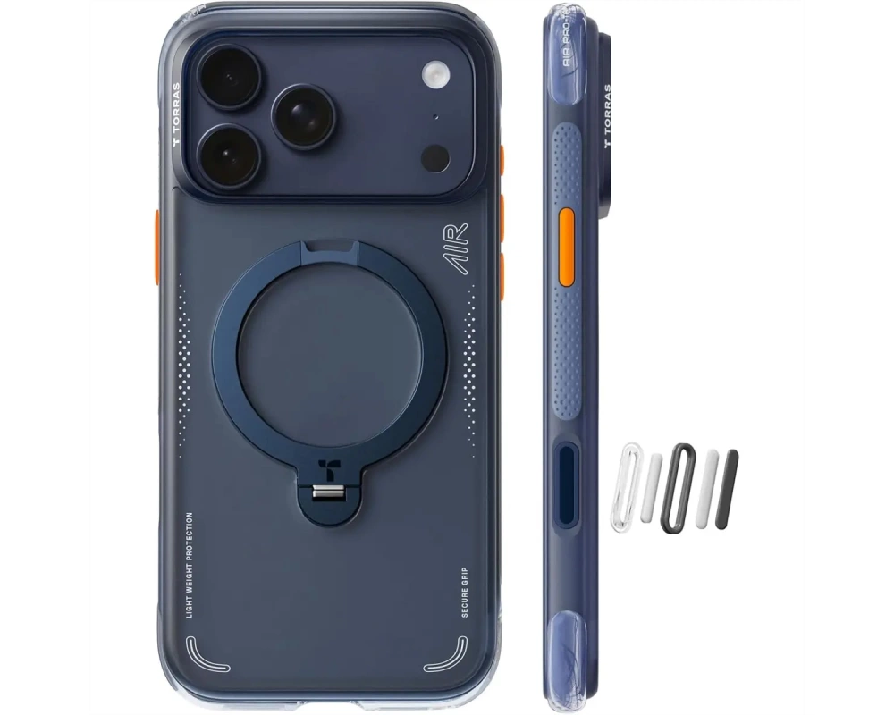 Torras Ostand Q3 Air Schutzhülle, iPhone 17 Pro Max, MagSafe, schwarz