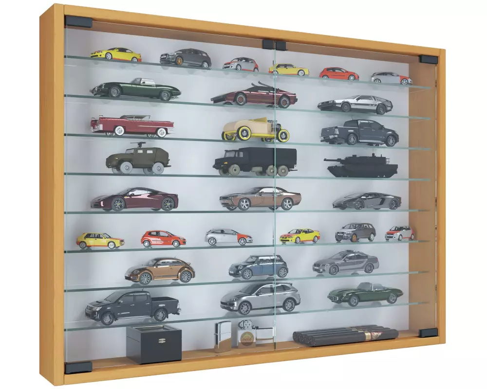 VCM Vitrine Mandosa XXL 80 x 60 cm, Buche