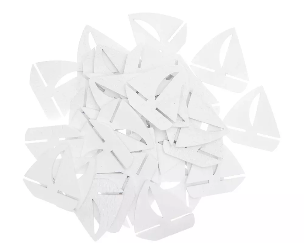 Rico Design Streudeko Seegelboote 36 Stück, Weiss