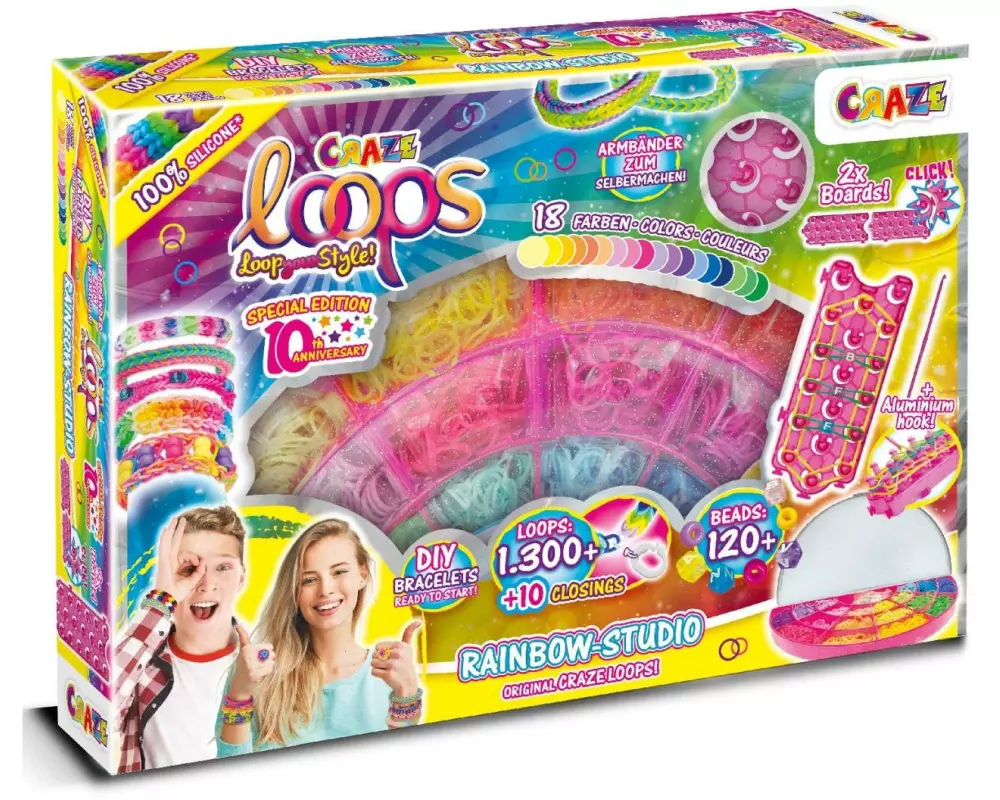 Craze Bastelset Loops – Rainbow Studio 1300 Loops