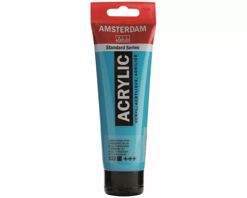 Amsterdam Acrylfarbe Standard 522 Türkisblau deckend, 120 ml