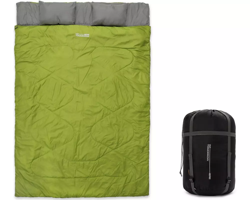 Where tomorrow Doppelschlafsack Polyester, Grün