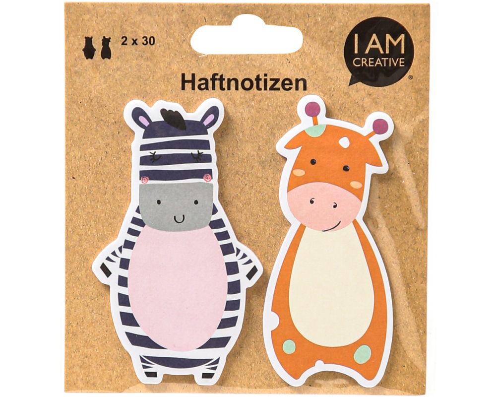 I AM CREATIVE Sticky Notes MAA4086.86 Zoo 60 Blatt