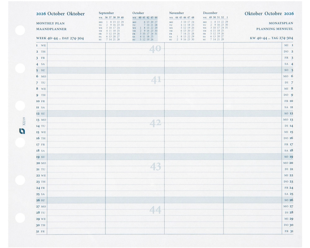 SUCCES Agenda Junior Monatspläne 2026 842219000026U 2J 8x12.5cm