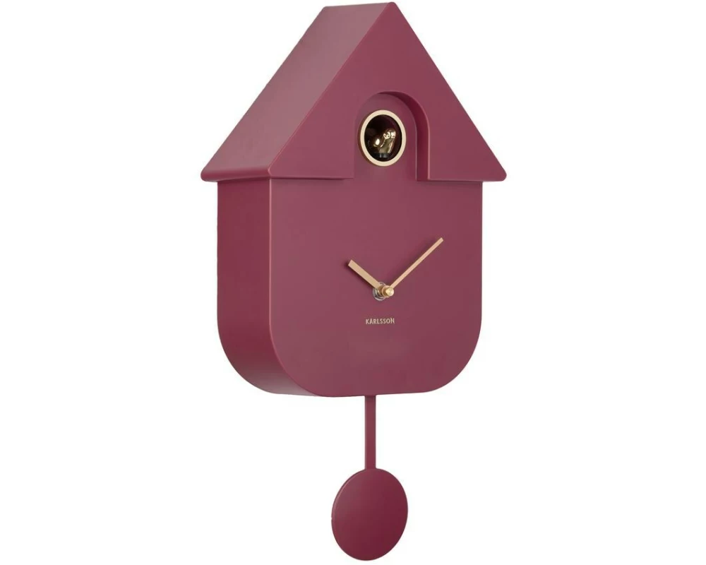 KARLSSON Wanduhr Modern Cuckoo Oro Dark Mauve