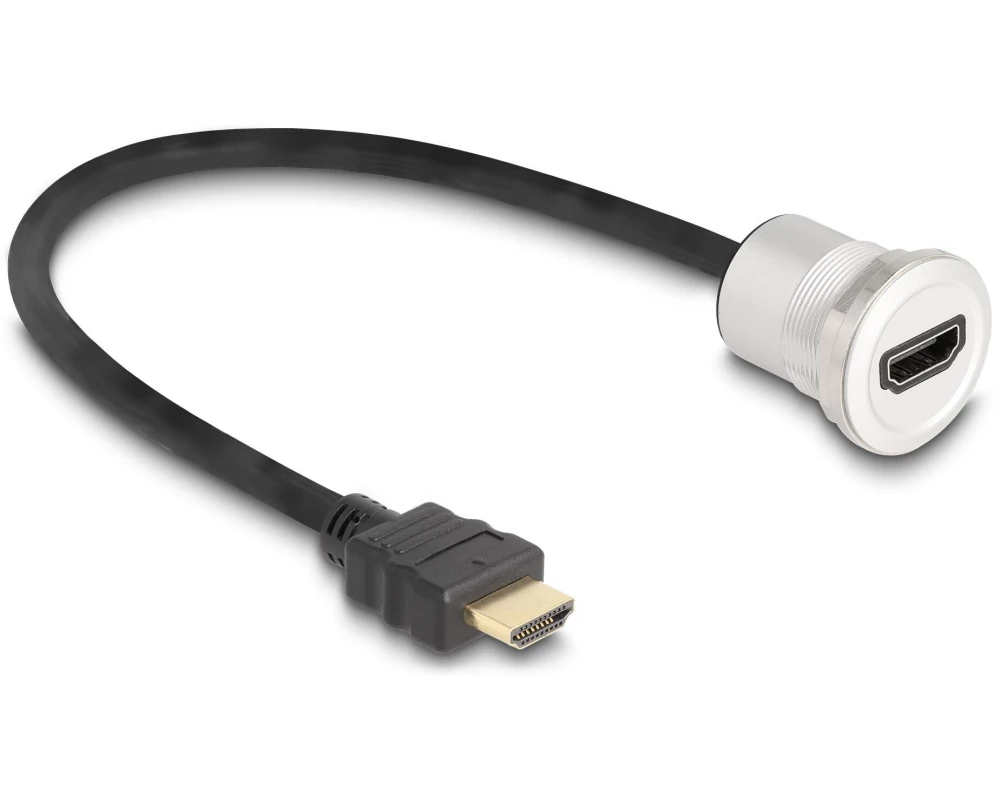 Delock HDMI Einbaubuchse mit Kabelpeitsche