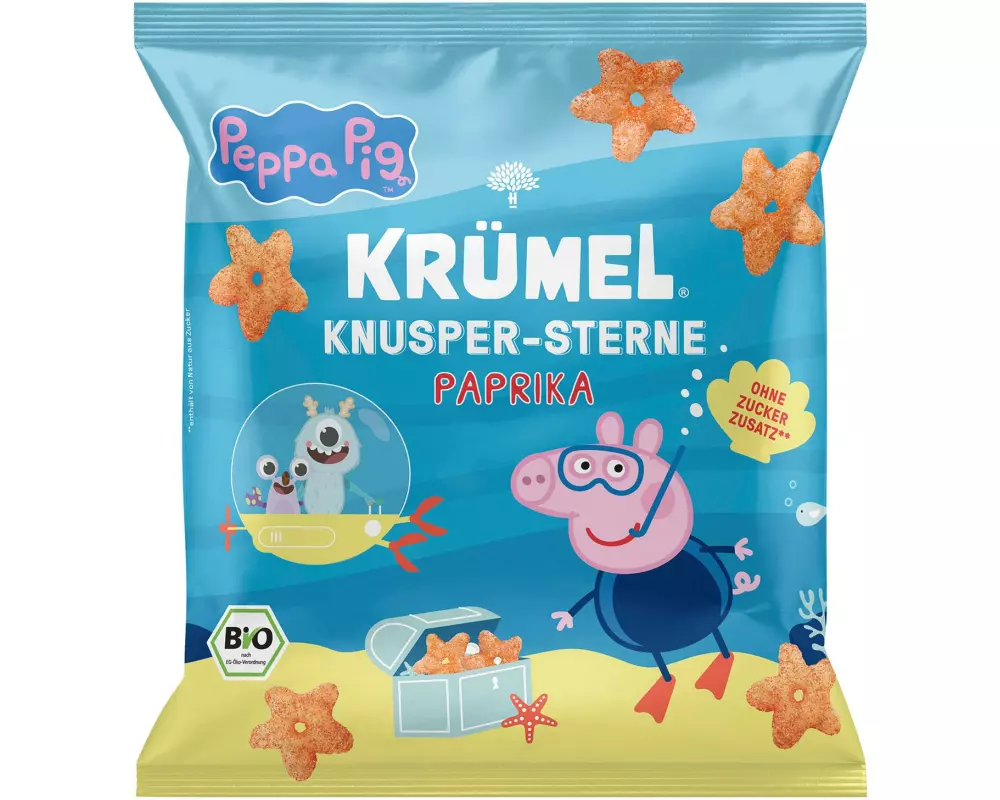 KRÜMEL Knabberspass Knusper-Sterne Paprika Peppa Pig 20 g