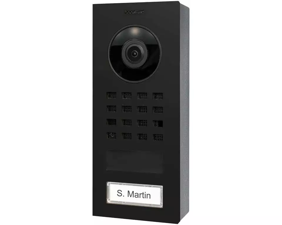 Doorbird IP Video Türsprechanlage D1101 V Aufputz, Graphitschwarz