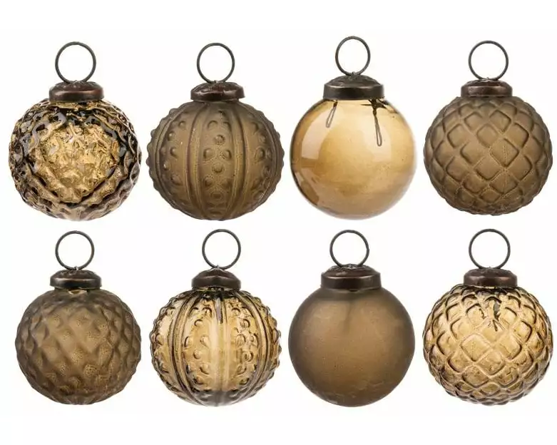 Opiflor Weihnachtskugel 8 Stück, Braun