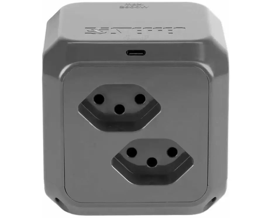 STEFFEN Steckdosenwürfel CUBE 8x T13 + 1x USB-C PD 18 W, Anthrazit