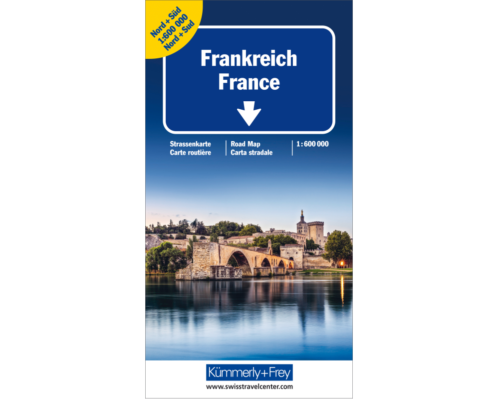 KÜMMERLY+FREY Strassenkarte 325901238 Frankreich Nord&Süd 1:600'000