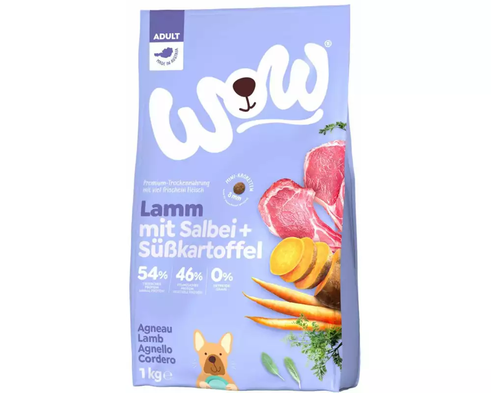WOW Trockenfutter Minis Adult Lamm, 1 kg