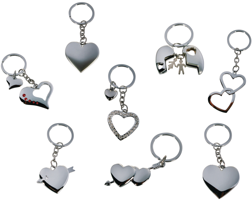 ROOST Schlüsselanhänger Herz 10010218 Metall, ass. 3cm