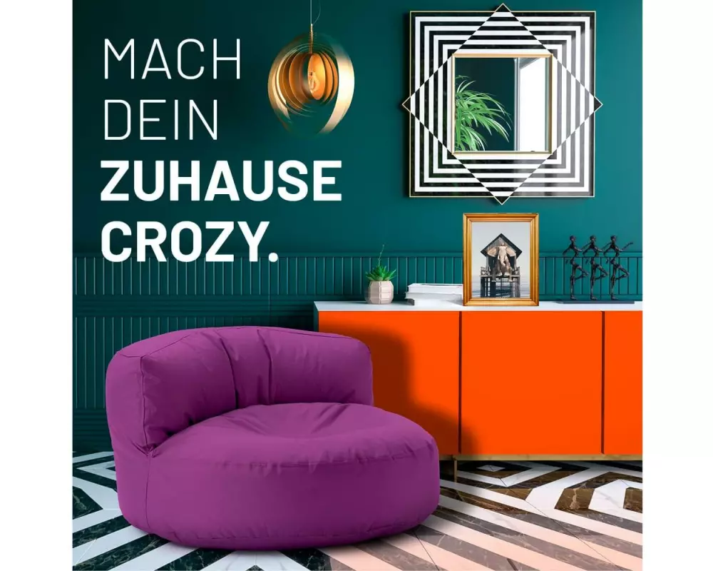 Lumaland Sitzsack-Sofa, 320 l Polyester (PES), Violett