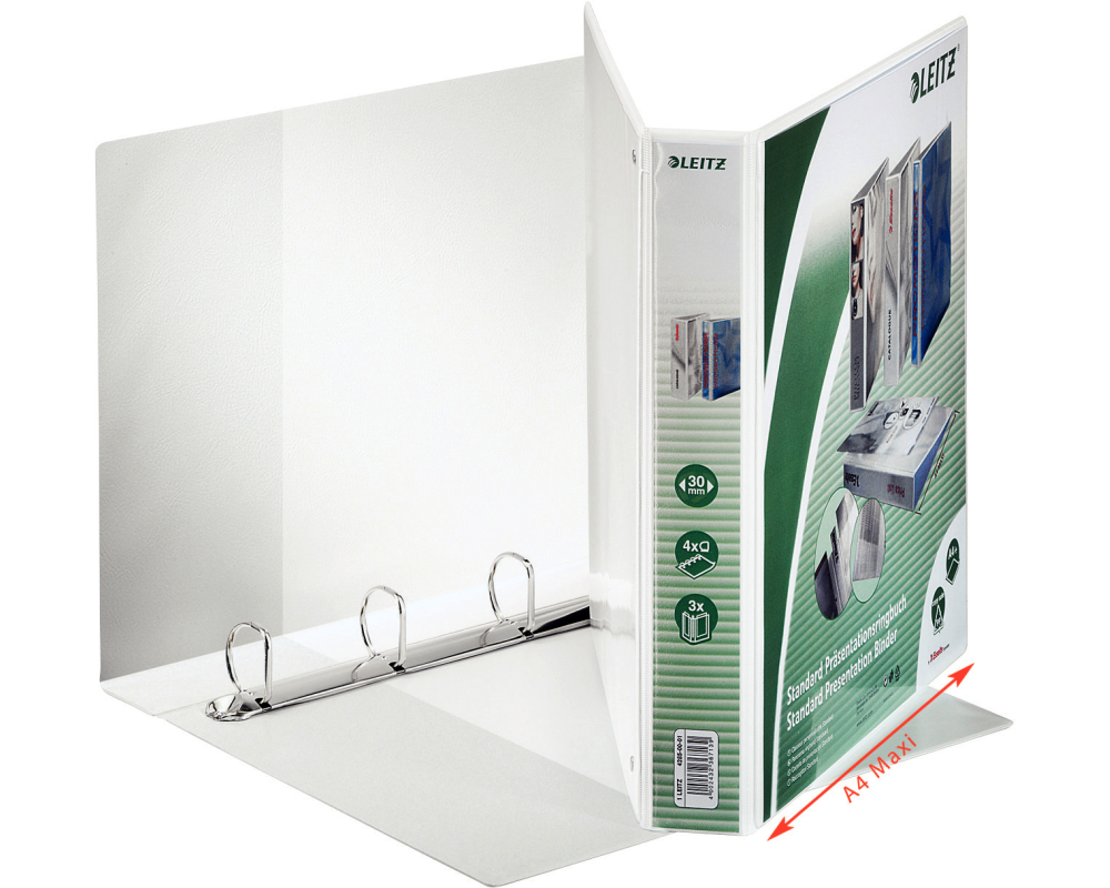 LEITZ Präsentationsringbuch A4 42850001 weiss 4R 51mm