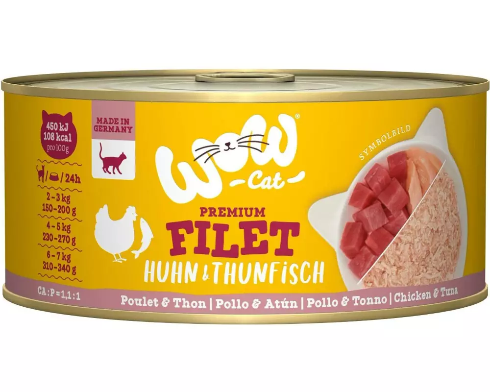 WOW Nassfutter Hühner- & Thunfischfilet 70 g