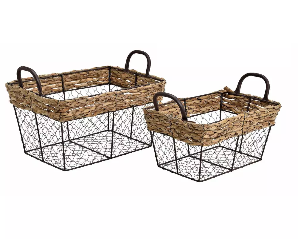 G. Wurm Aufbewahrungskorb 2 Stück, Schwarz