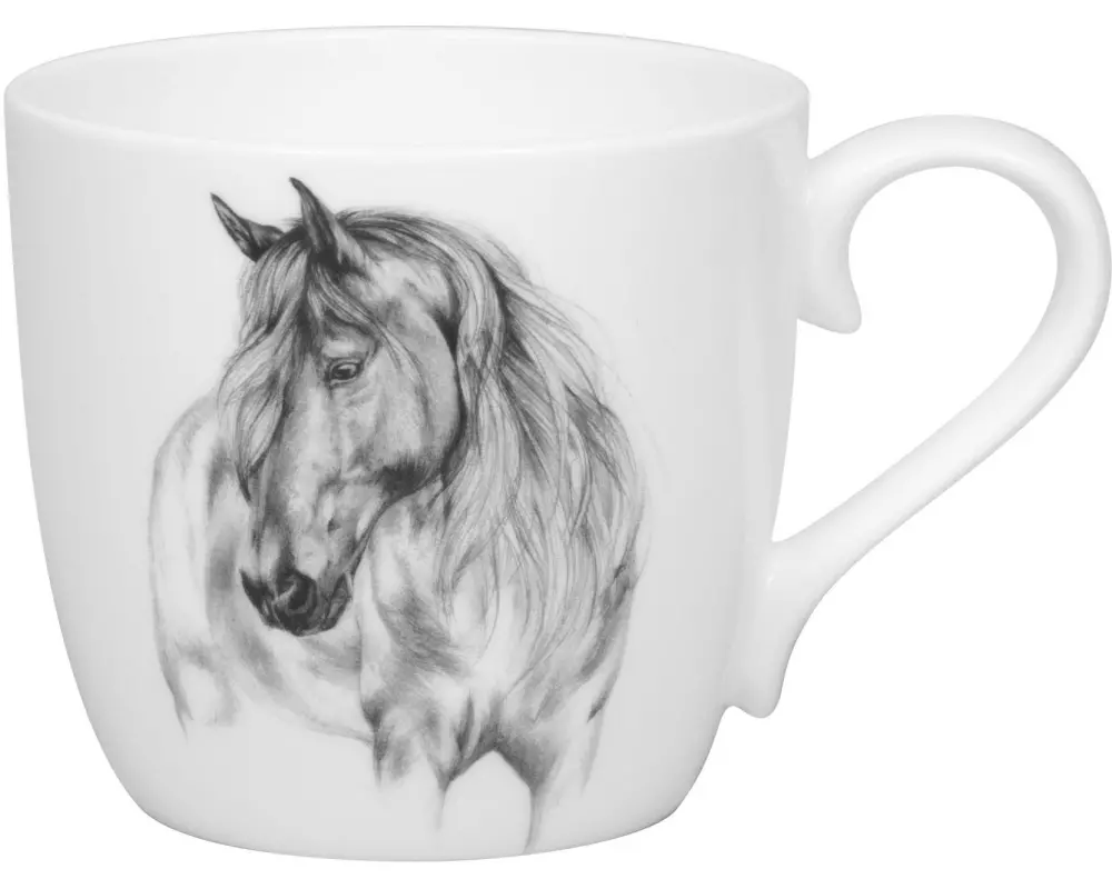 Könitz Universaltasse Amazing Animals Pferd 425 ml, Weiss