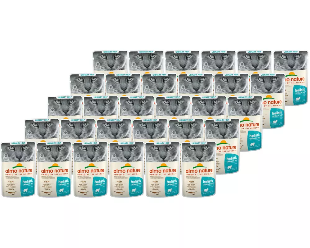 Almo Nature Nassfutter Holistic Urinary Help mit Fisch, 30 x 70 g