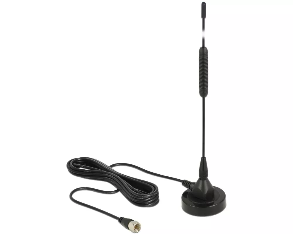 Delock DAB+-Antenne F-Stecker 174-240 MHz F-Type 0 dBi Rundstrahl