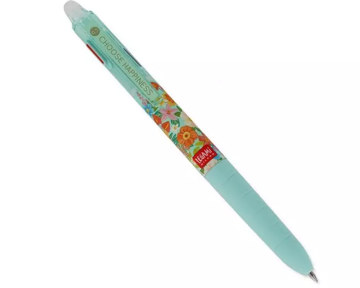 Legami Löschbarer Gelstift 3-C Flowers 0.5 mm, Blau/Rot/Schwarz