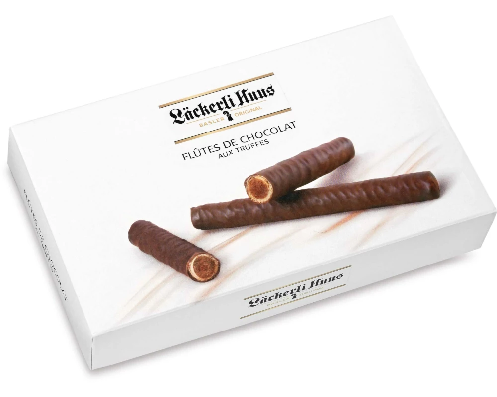 Läckerli Huus Flûtes de chocolat aux truffes 180 g