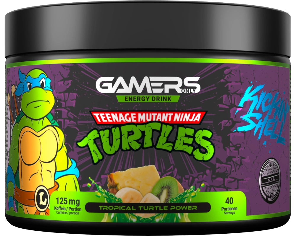 GAMERSONLY Energy Drink Powder 40 Port. 9120119172175 Teenage Mutant Ninja Turtles