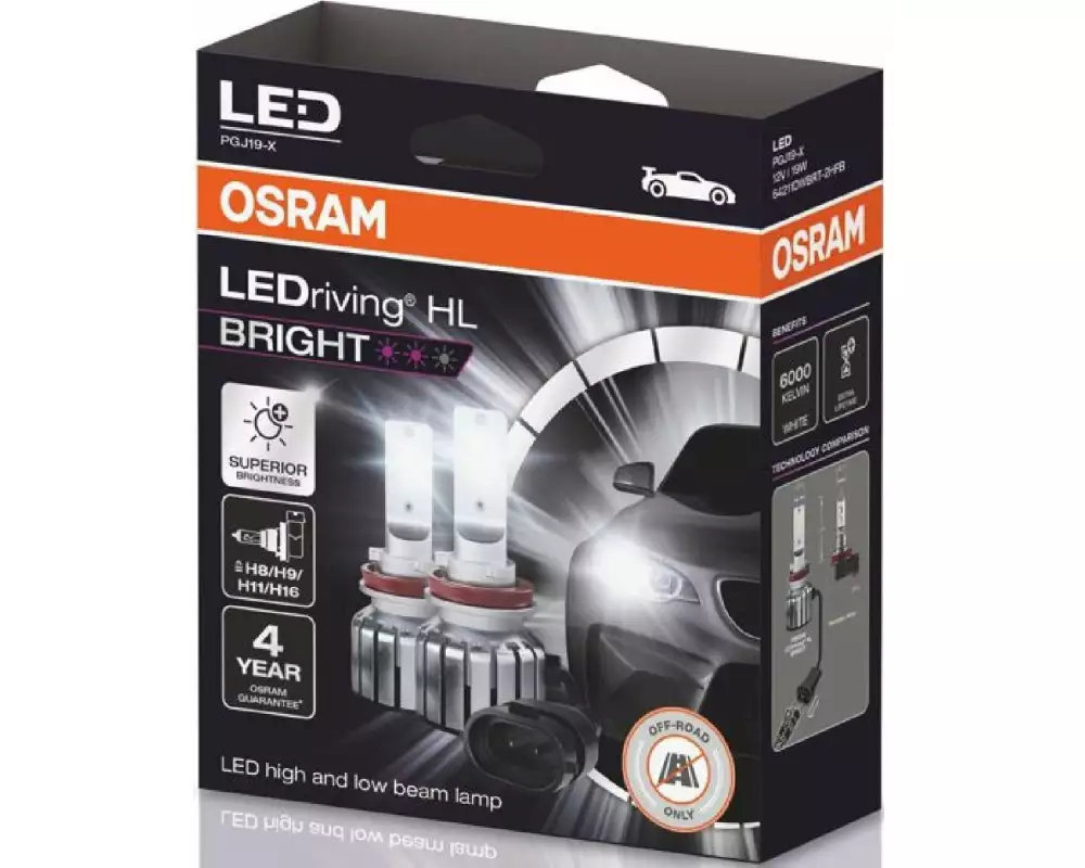 OSRAM LEDriving Off-Road LED Bright H8/H11/H16/H9/12V/19W PKW