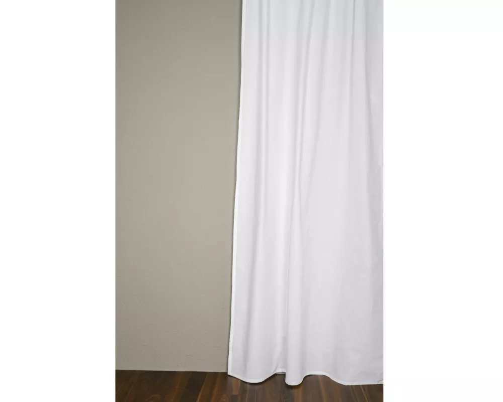 Stotz Decor AG Nachtvorhang mit Faltenband Natur 140 cm x 260 cm, Weiss