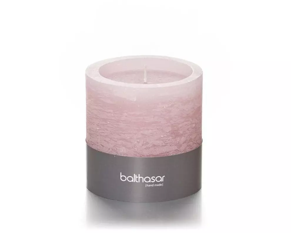 balthasar Kerze Rustico 10 cm x 10 cm, Altrosa